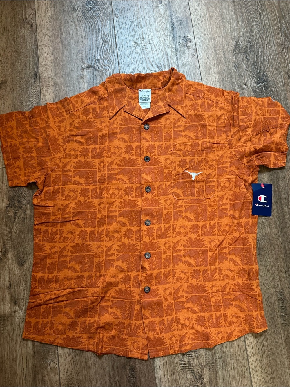 NWT! Champion Texas Longhorns Men’s Button Down Shirt, College, Football, L
